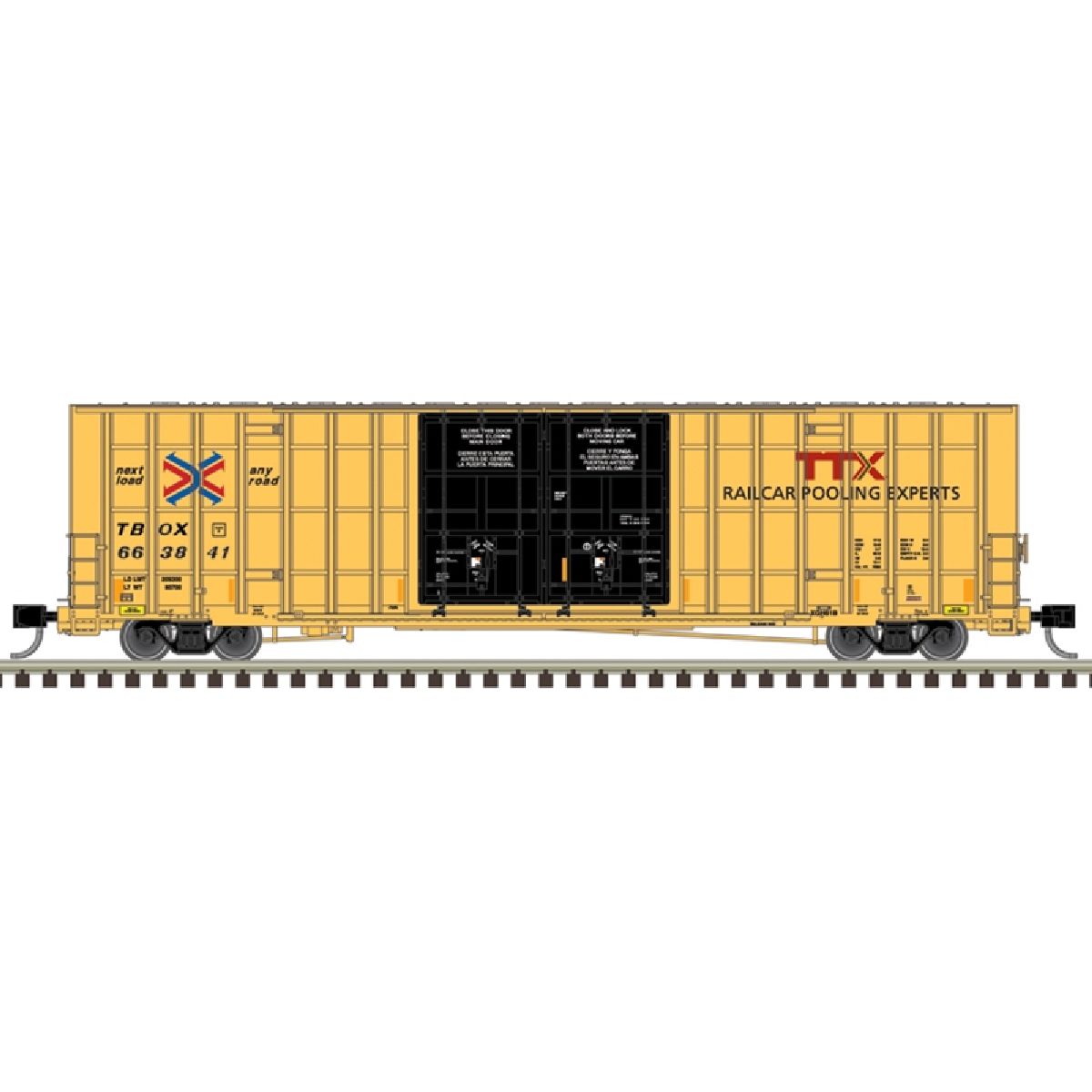 Atlas N Double Door Box Car Ttx #663841 1/160 - ATL50006935