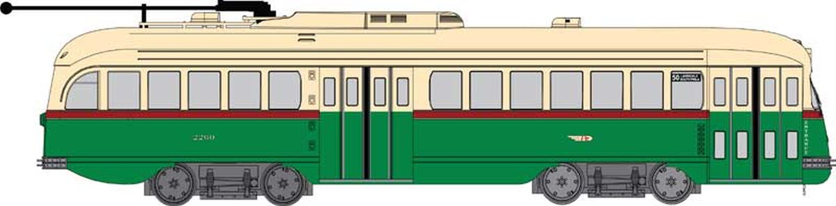 Bowser HO Trolley Phila Green #2286 1/87 - BOW12902