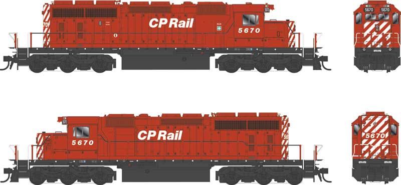 Bowser HO SD40-2 Diesel w/Sound CP #5670 No multi mark 1/87 - BOW25313