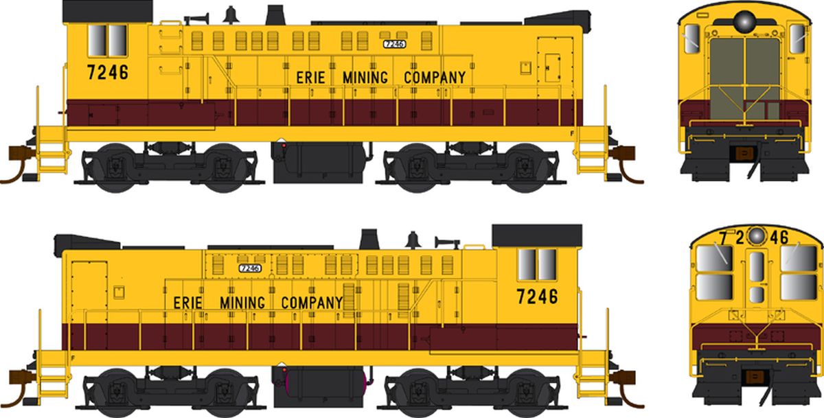 Bowser HO S-12 Diesel Erie Mining #7246 w/Sound 1/87 - BOW25477