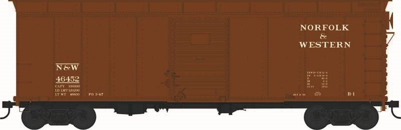 Bowser HO X31 B1 2-Dr Round Flush Roof Boxcar N&W #46469 1/87 - BOW43314