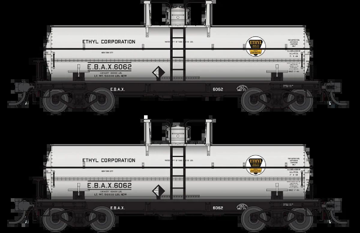 Broadway Limited HO 6000 Gallon Tank Ethyl Corporation Gray w/ Black & Yellow 1/87 - BLI10354