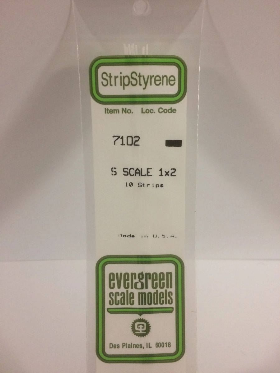 Evergreen S-Strips 1 x 2 (10) - EVG7102
