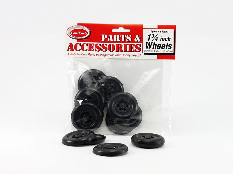 Guillow 1-3/4'' Plastic Half Wheel/4pr - GUL115