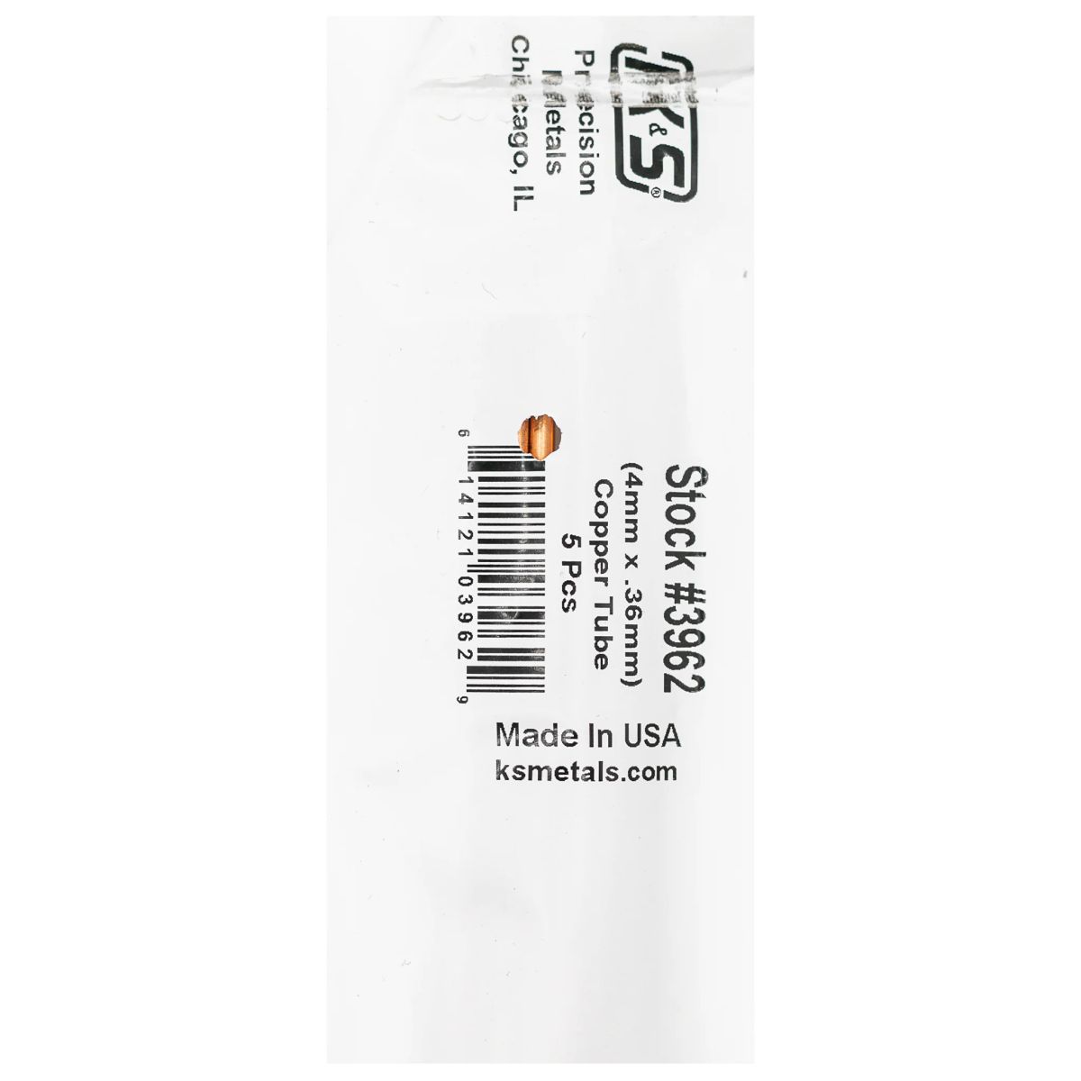 K&S 4MM OD X .36MM Wall 5cd - KNS3962