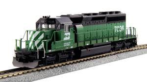 Kato HO SD40-2 Diesel BN #7036 1/87 - KAT376604