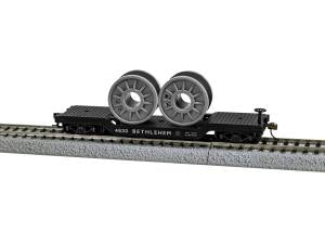 Lionel Cancelled HO Flatcar w/Reels Bethlehem Steel #4630 1/87 - LNL2054630