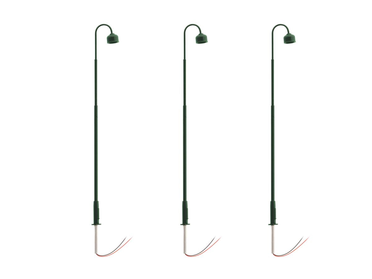 Lionel HO RTR Single Arm Lamp - Green 3-Pack 1/87 - LNL2456040