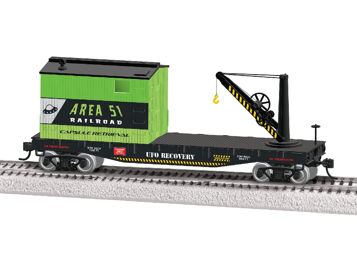 Lionel HO RTR Area 51 Crane Car 1/87 - LNL2654090