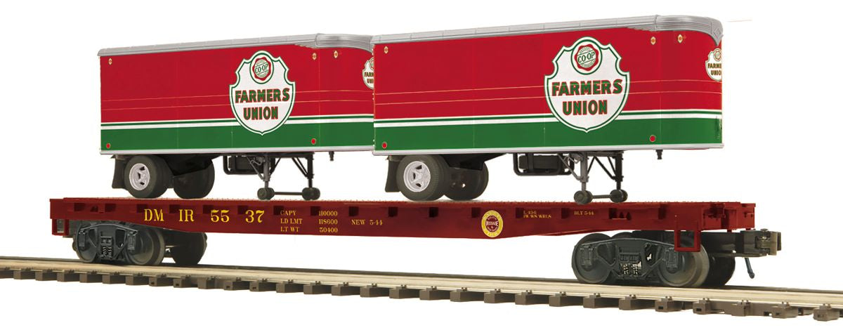 MTH O Flatcar w/Pup Trailers DM&IR 1/48 - MTH2095714