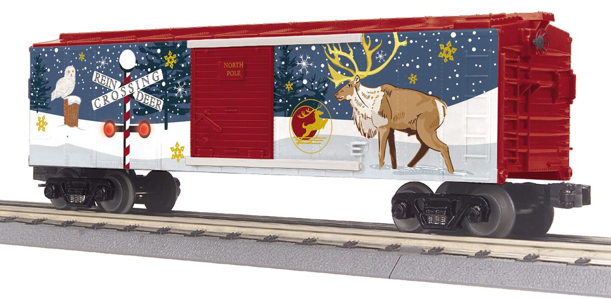 MTH O North Pole Boxcar w/Blinking LED's 1/48 - MTH3071196