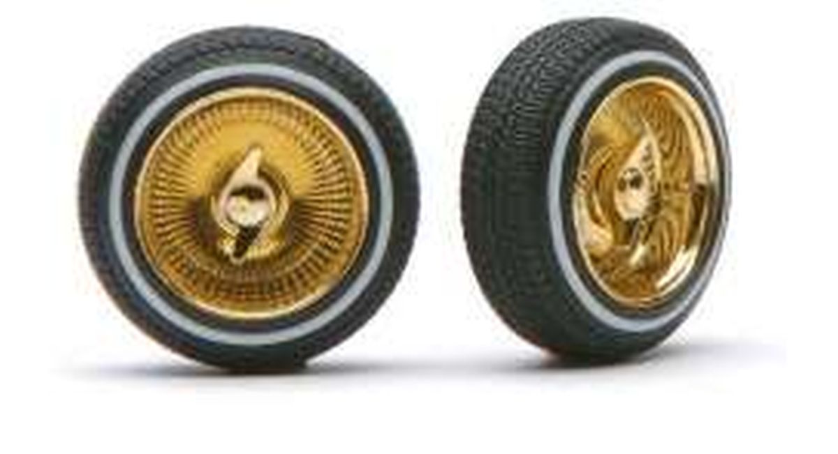 Pegasus Hobbies McC RIMS W/TIRES GOLD 1/24 - PGH1015
