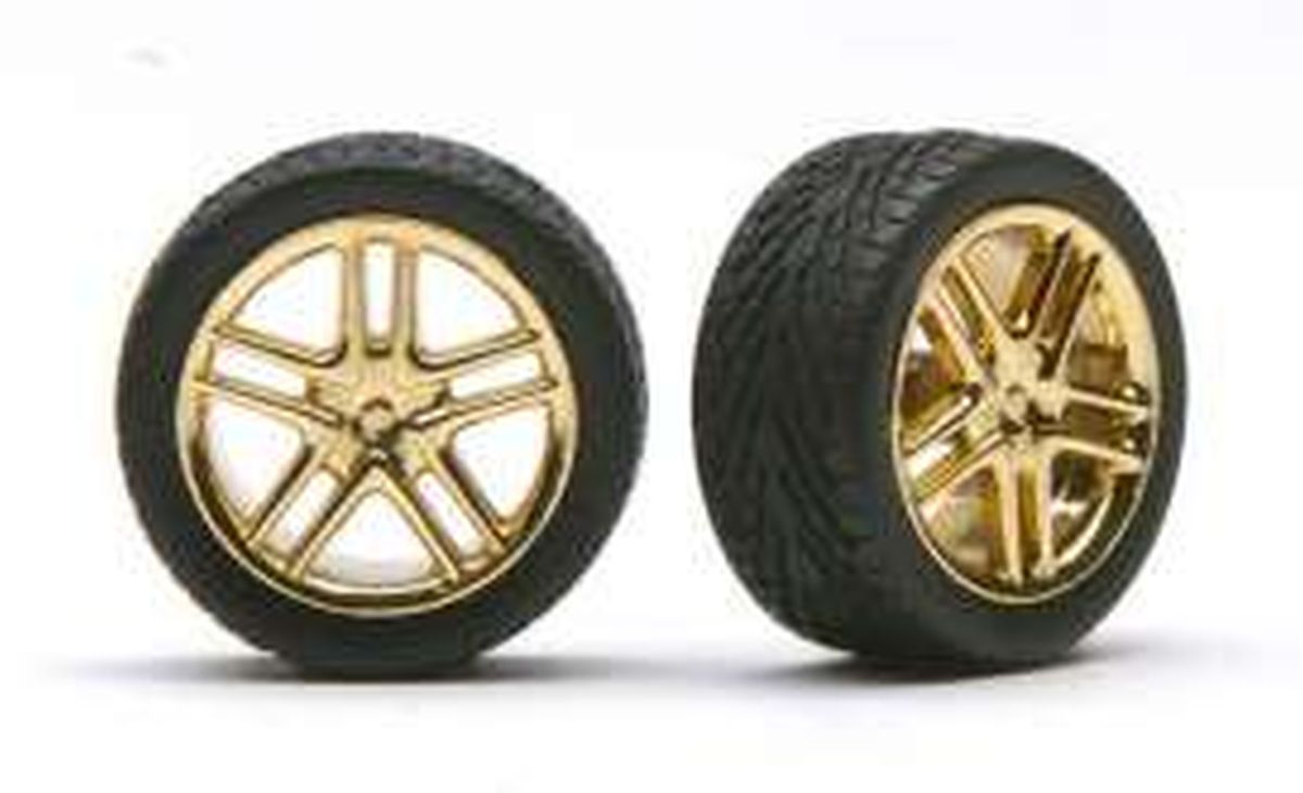 Pegasus Hobbies ALLANTE'S RIMS W/TIRES GOLD 1/24 - PGH1244