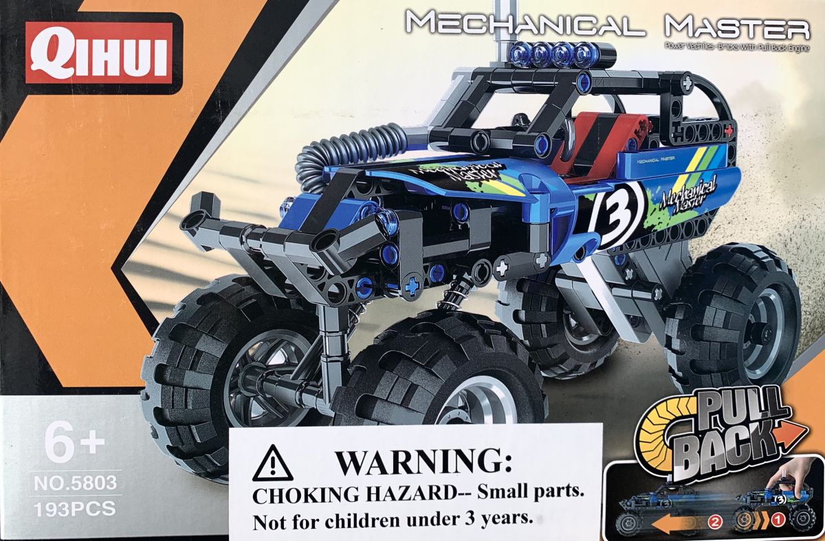 Qihui Tech Bricks Monster Truck STEM Pull Back 193pc - QIH5803