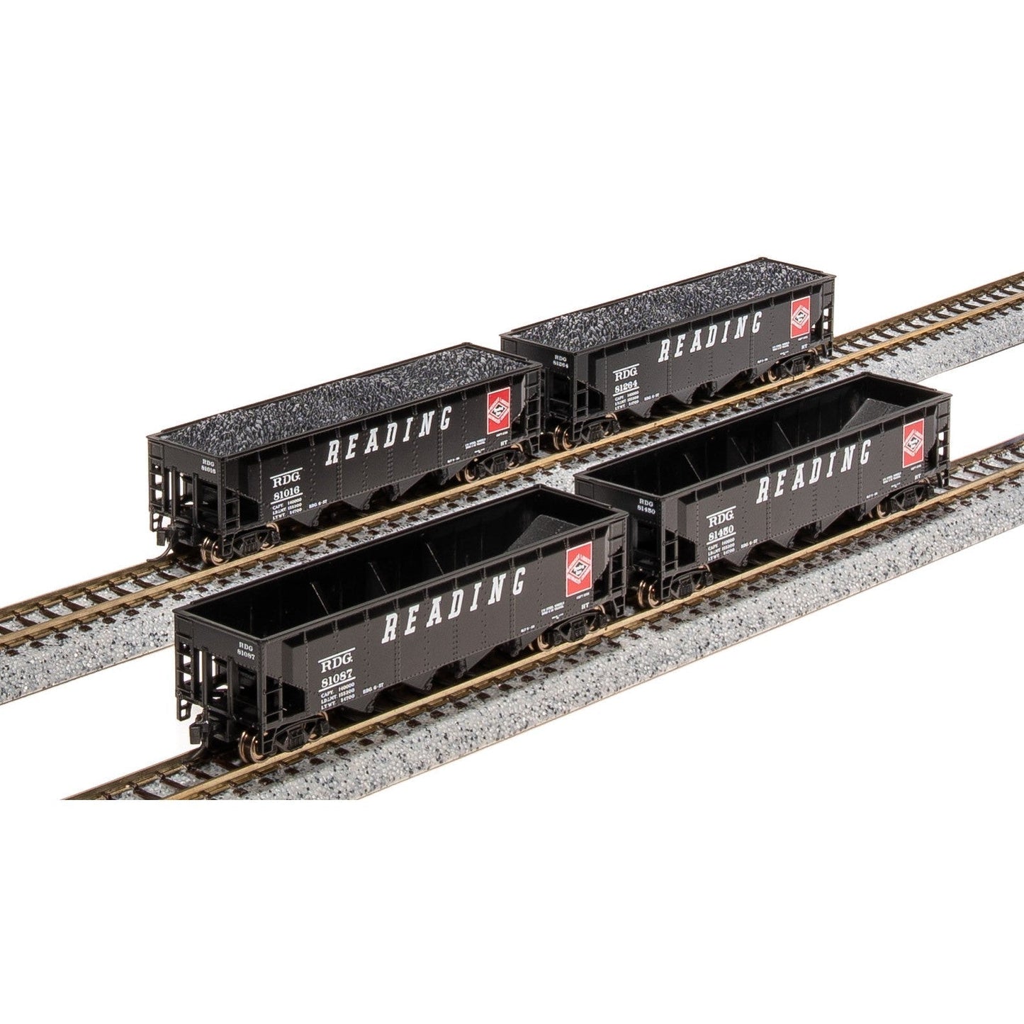 Broadway Limited N ARA 70t Quad Hopper 4pk RDG/Fantasy Paint Scheme