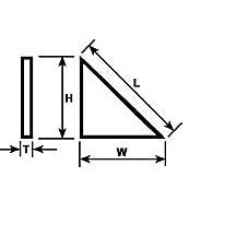 Plastruct 5/8" Clear Acrylic Support Gusset (5 per pack)