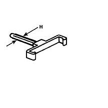 Plastruct Clear Acrylic Ladder Clip for KL-16 (5 per pack)