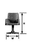 Plastruct O gauge White Styrene Executive Chair (1 per pack)