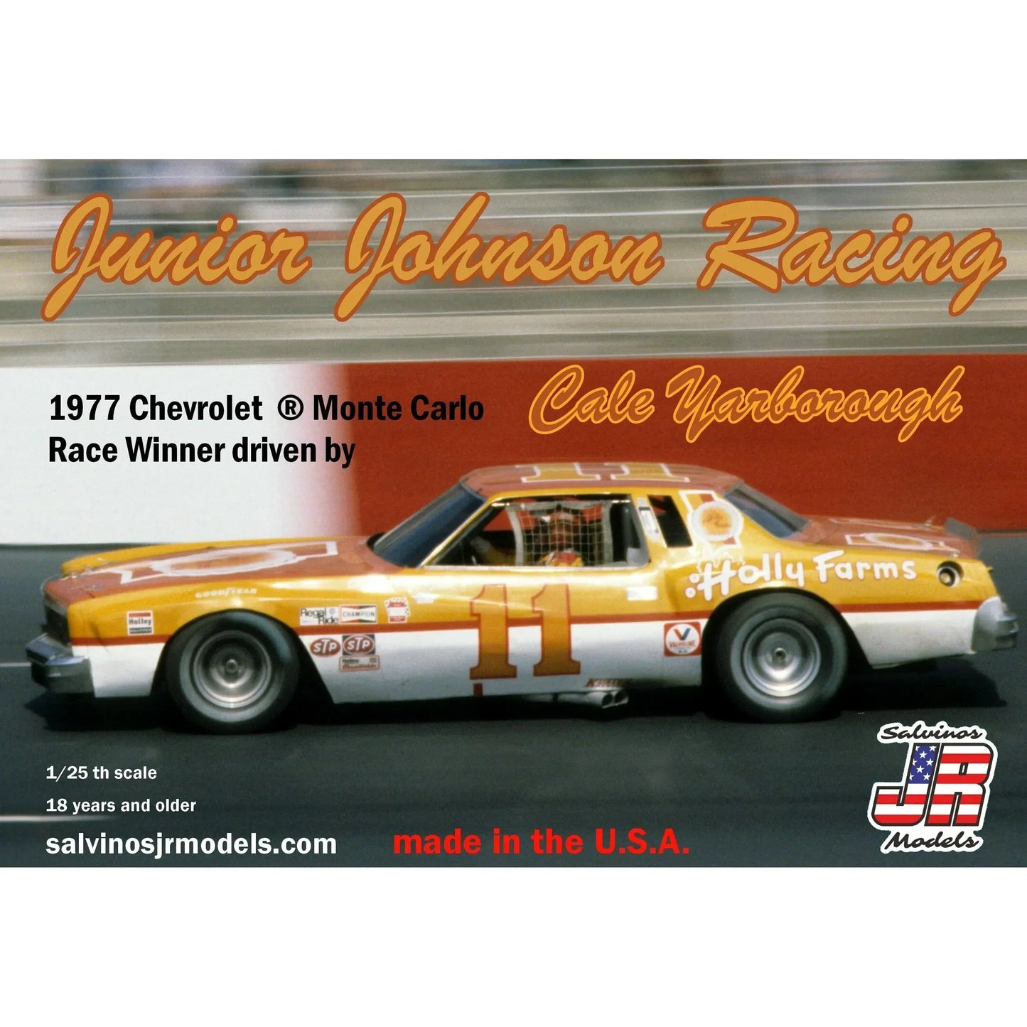 Salvinos JR Models Junior Johnson Racing #11 Chevy 1977 Monte Carlo - Driver Ca