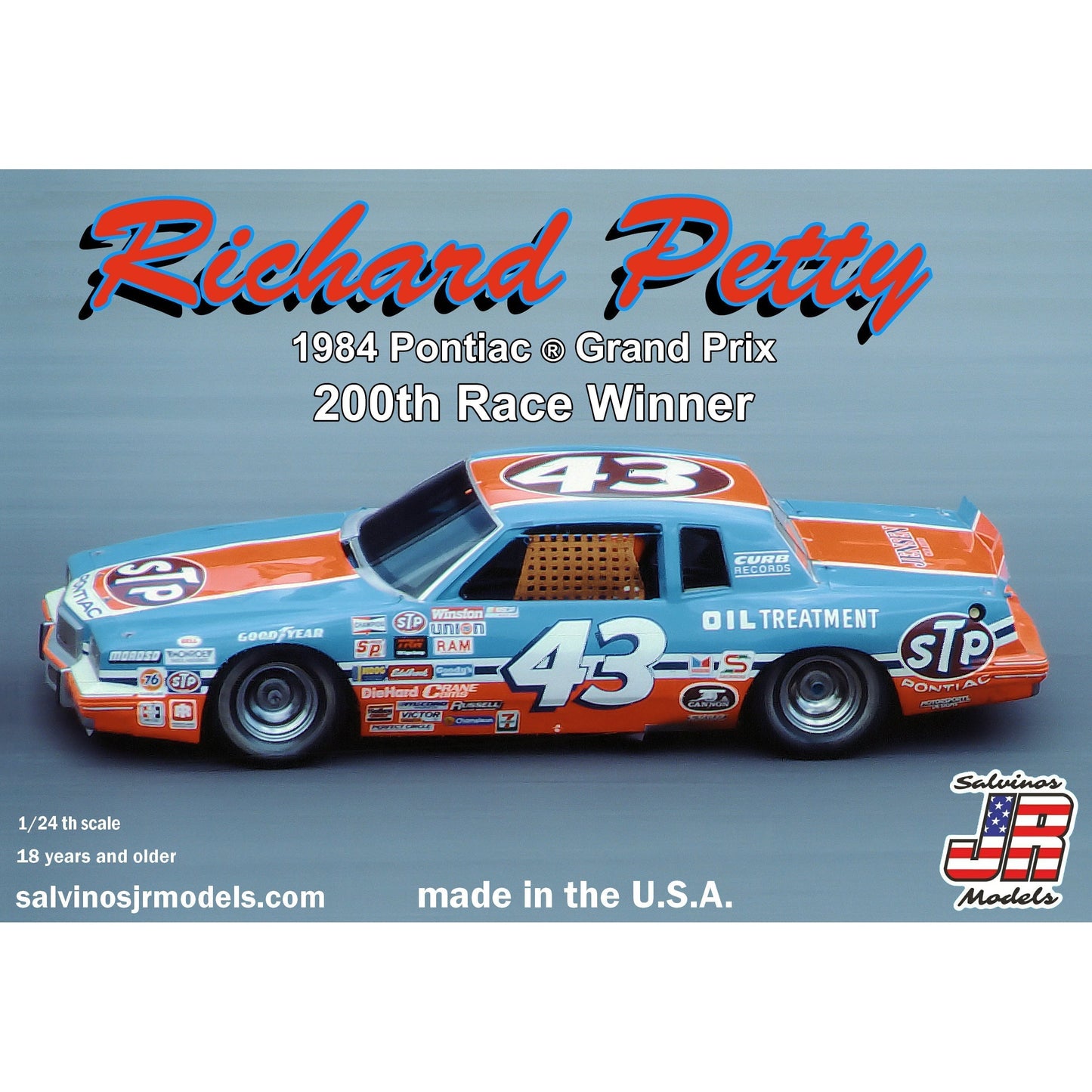 Salvinos JR Models Richard Petty 1984 Pontiac Grand Prix 200 Race Winner