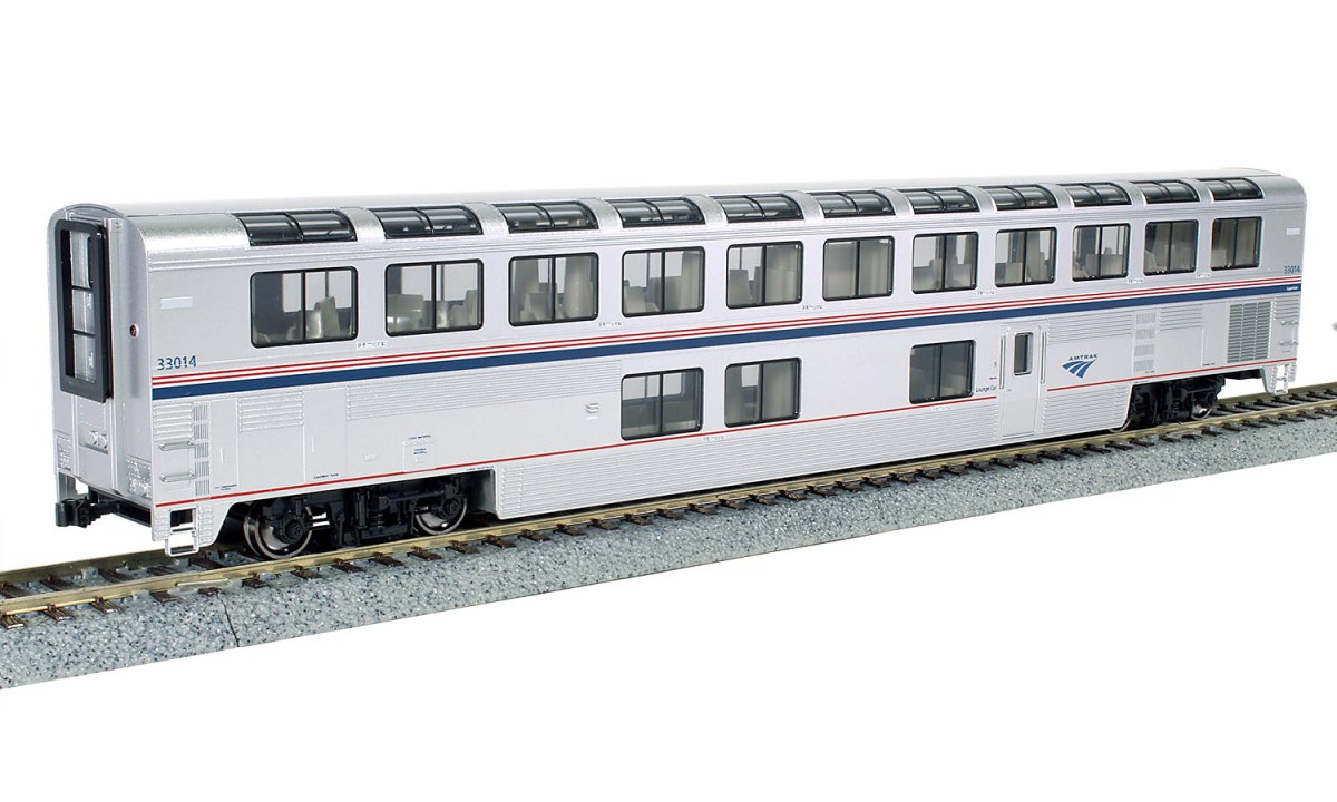 Kato HO Scale Amtrak Superliner I Lounge Phase VI 33023 - Fusion Scale Hobbies