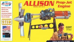 Atlantis Model Allison Turbo Prop Engine (4 colors) 1/10 - ATM1551