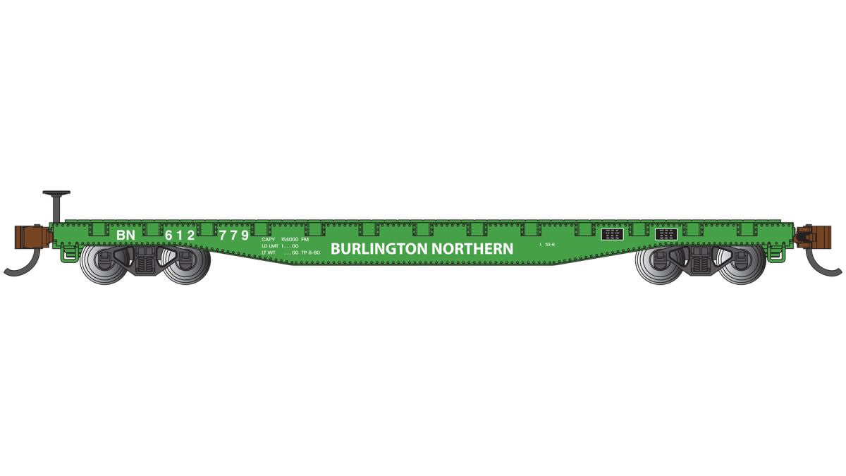 Bachmann N 52' Flatcar BN #612779 1/160 - BAC17357 – ScaleModelSupply.com