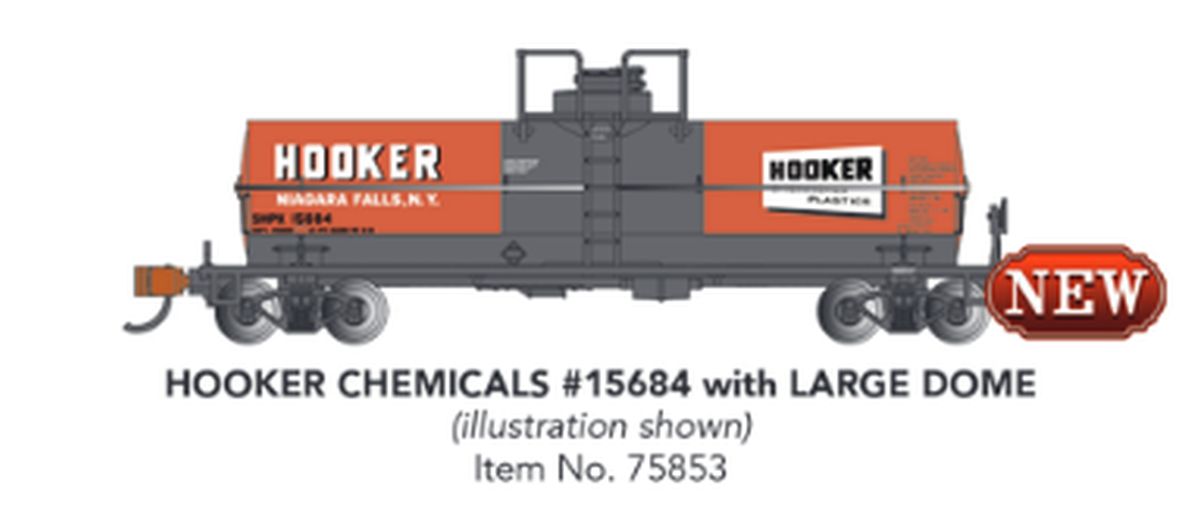 Bachmann N Chemical Tank Car Hooker Chemicals #15684 1/160 - BAC75853