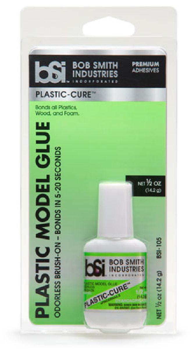 Bob Smith Industries PLASTIC-CURE Brush-On CA for Plastics 1/2 oz 105