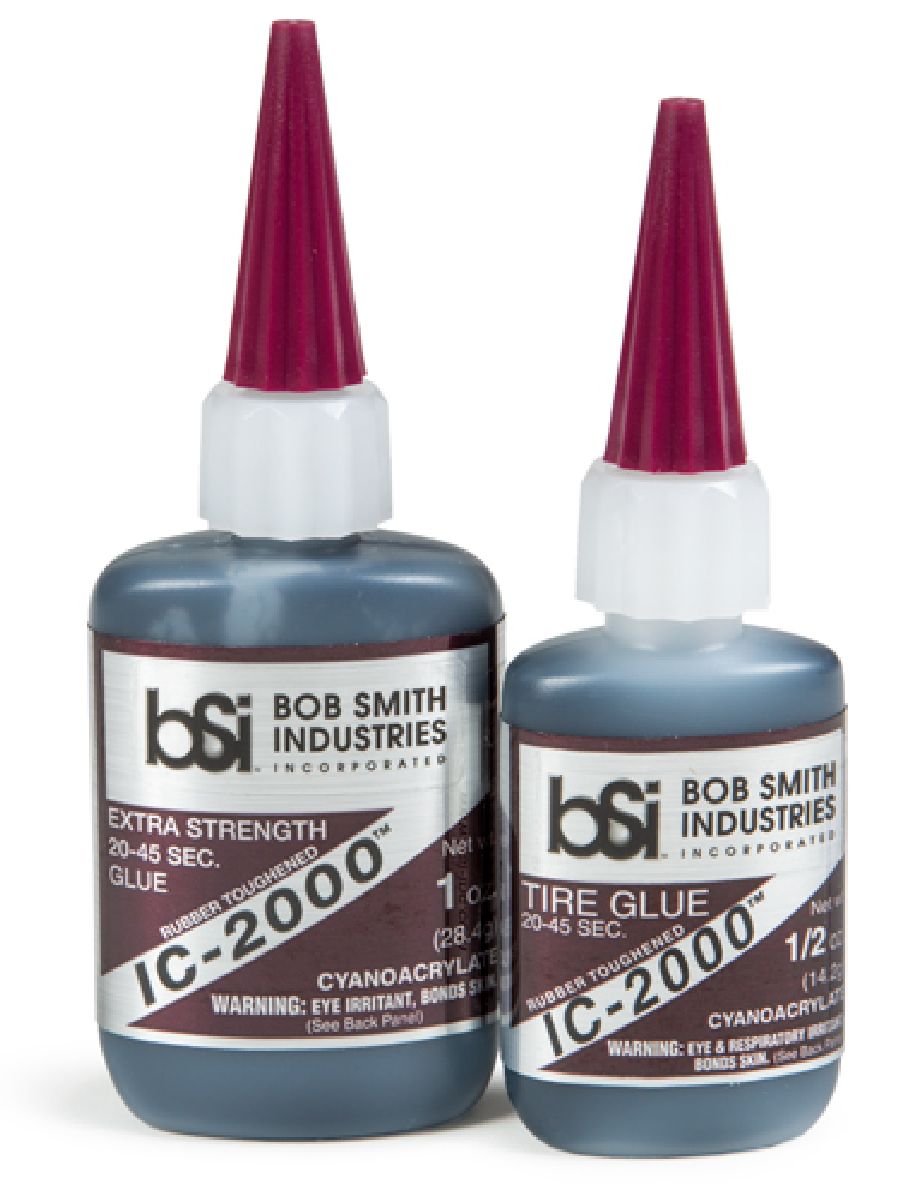 Bob Smith Industries IC-2000 Black Rubber Toughened CA Glue 1/2 oz 117