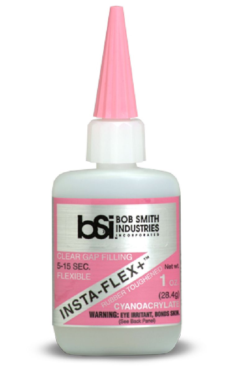 Bob Smith Industries INSTA-FLEX+ Clear Rubber Toughened CA Glue 1 oz 120