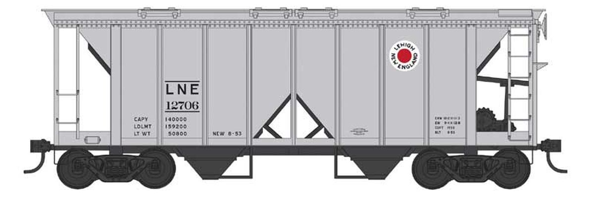Bowser N 70 Ton Two Bay Covered Hopper L&NE #12706 1/160 - BOW38280