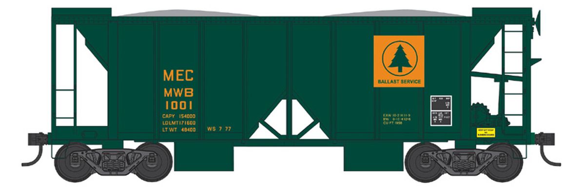 Bowser N 70 Ton Two Bay Ballast Car Main Central #1003 1/160 - BOW38320
