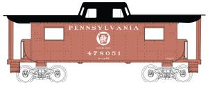 Bowser HO N8 Caboose PRR #478051/Circle Keystone Eastern Region 1/87 - BOW41088