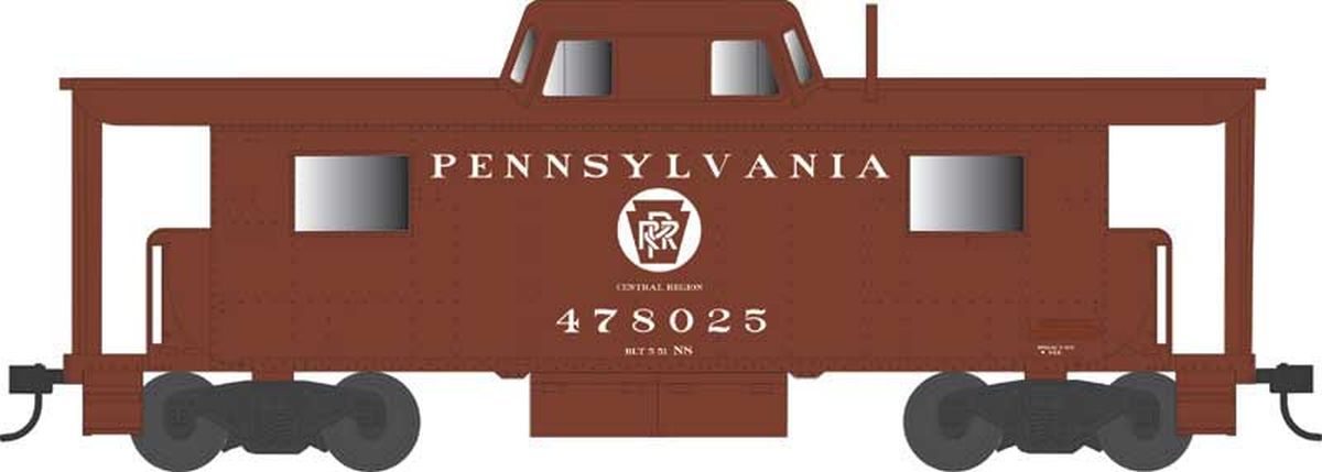 Bowser HO N8 Caboose PRR Circle Keystone Central Region #478025 Rpk 1/87 - BOW43410