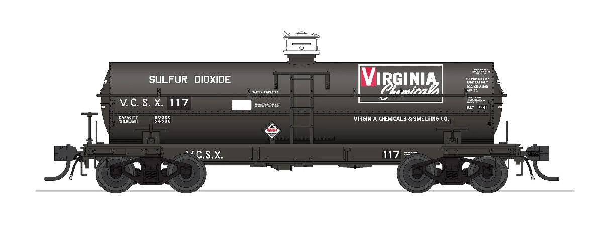 Broadway Limited HO 6000 Gallon Tank Virginia Chemical Billboard 2-pack (VCSX 1/87 - BLI10361