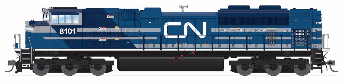 Broadway Limited HO EMD SD70ACe CN 8102 Blue & White No-Sound DCC-Ready 1/87 - BLI10428
