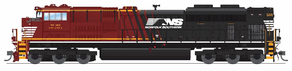 Broadway Limited HO EMD SD70ACe NS 1231 Atlanta Office Car Special P4 1/87 - BLI10436