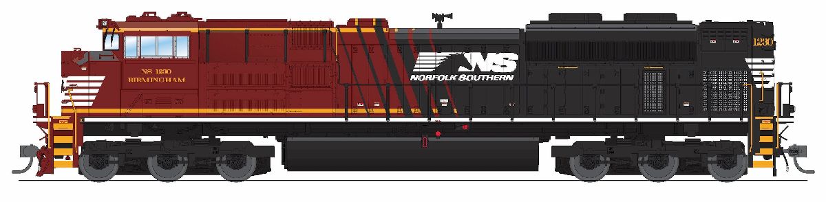 Broadway Limited HO EMD SD70ACe NS 1230 Birmingham Office Car Special No-Soun 1/87 - BLI10437