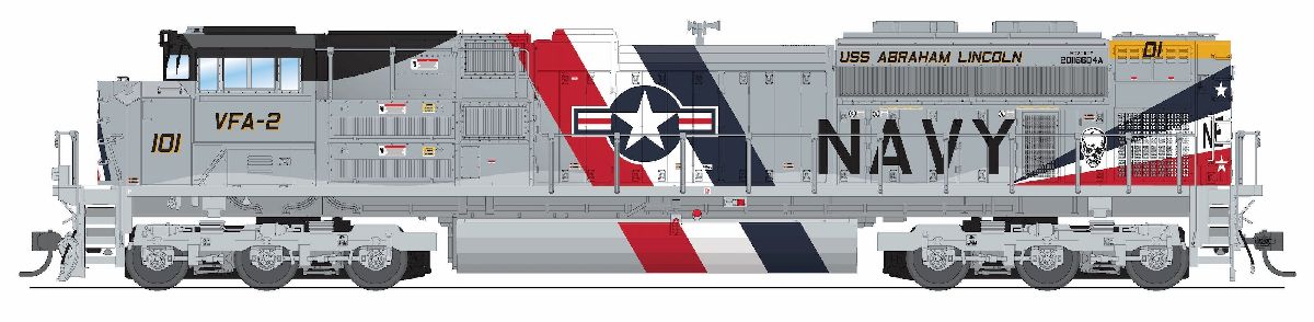 Broadway Limited HO EMD SD70ACe US Navy #101 Fantasy Paint No-Sound DCC-Ready 1/87 - BLI10442