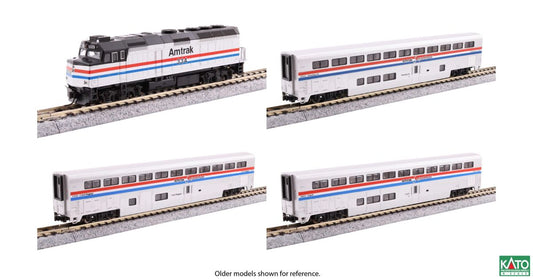 Kato Amtrak F40PH with Ditch lights Superliner I Phase III 4 Uni 1/160 - KAT1063530S