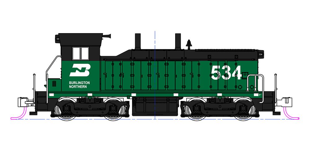 Kato NW2 Deisel BN #534 w/DCC Sound 1/160 - KAT1764377S