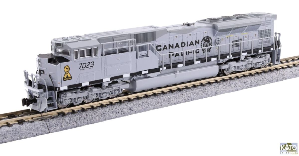 Kato N SD70ACu CP Military Heritage #7023 (GREY) w/ DCC 1/160 - KAT1768544DCC