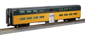 Kato HO Pullman Bi-Level Psg.Car 4-Window Coach CNW # 1/87 - KAT356037