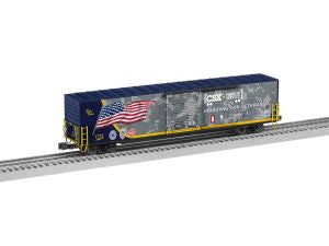 Lionel Cancelled O Illuminated Flag Boxcar CSX Veterans 1/48 - LNL2226840