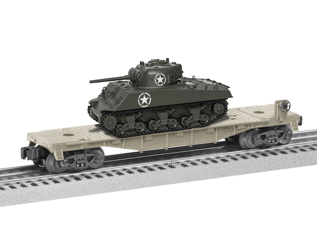 Lionel O RTR US Army Flatcar with Tank #8260 1/48 - LNL2428260