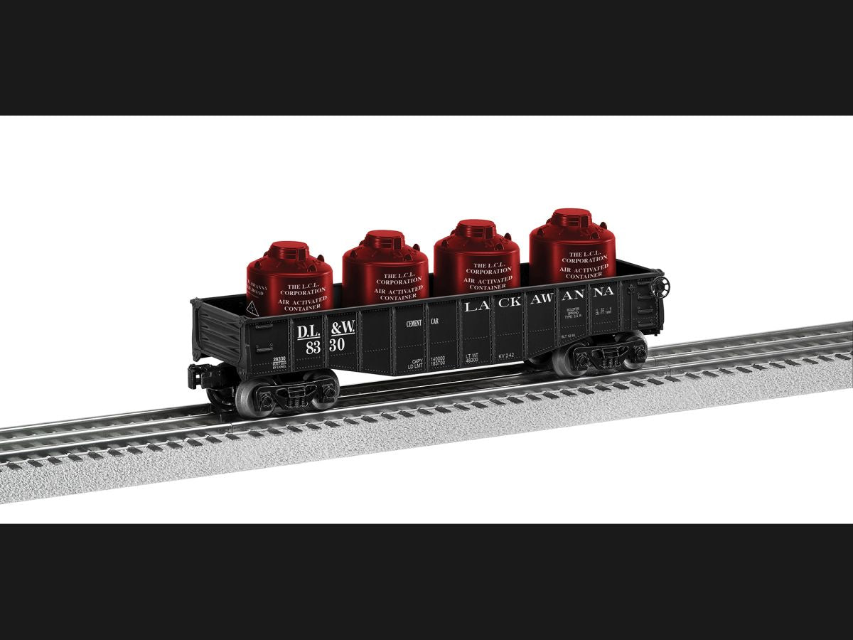Lionel O RTR Lackawanna Gondola with Canister Load #8330 1/48 - LNL2428330