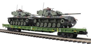 MTH O 60' Flatcar w/(2) M60 Tanks 1/48 - MTH2095469