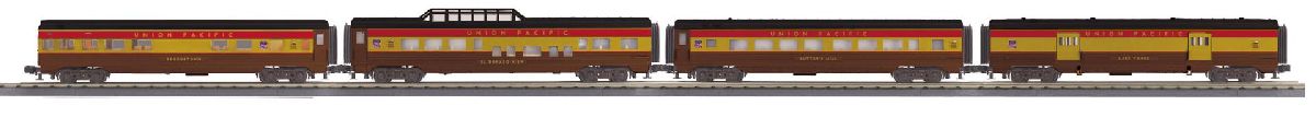 MTH O UP 4-Car Streamlined Passenger Set 49er 1/48 - MTH3068322