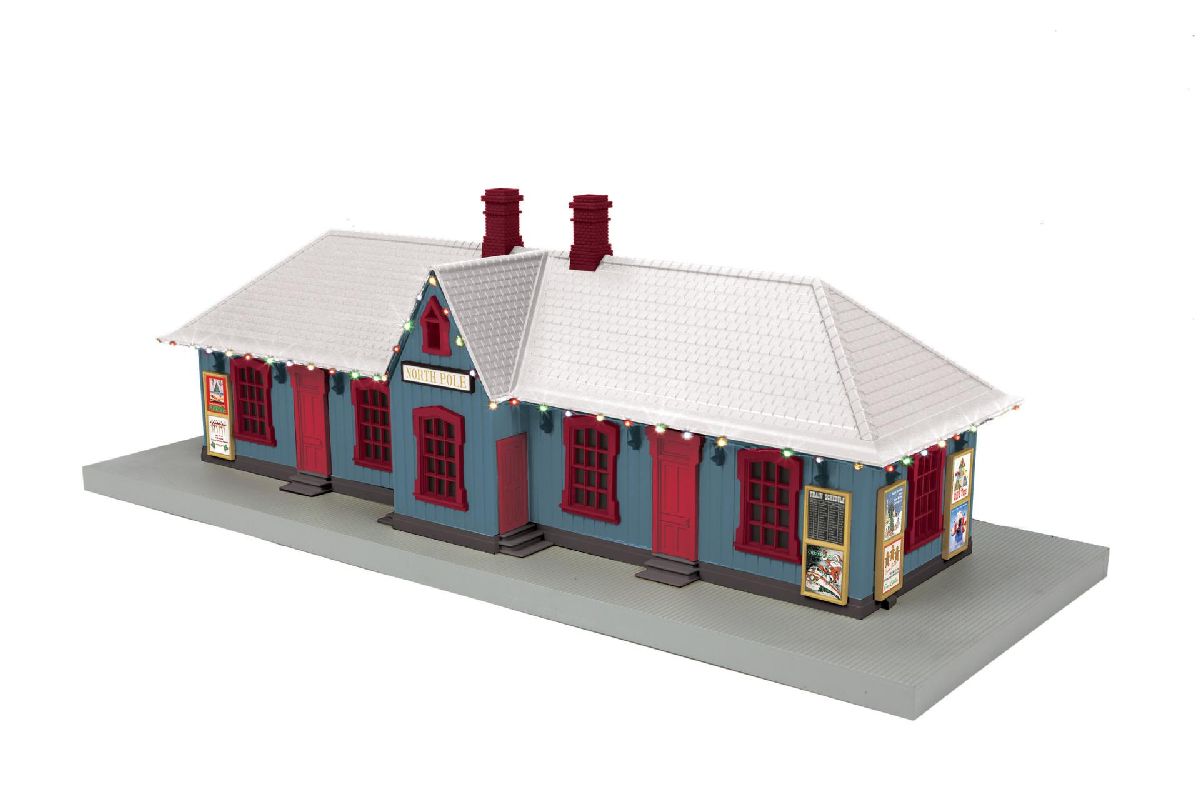 MTH O North Pole Country Passenger Station w/LED Lights 1/48 - MTH3090762
